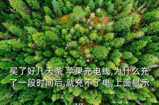 買了好幾天條 蘋果充電線,為什么充了一段時間后,就充不了電,上面顯示...