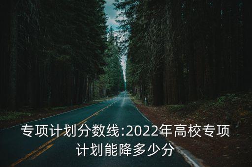 專項(xiàng)計(jì)劃分?jǐn)?shù)線:2022年高校專項(xiàng)計(jì)劃能降多少分