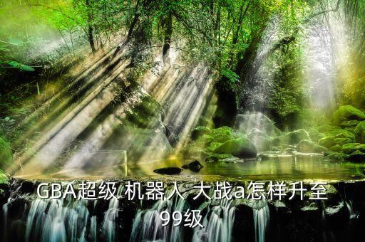 GBA超級 機器人 大戰(zhàn)a怎樣升至99級