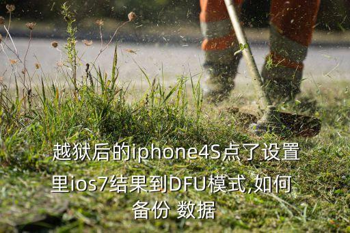  越獄后的iphone4S點了設置里ios7結果到DFU模式,如何 備份 數(shù)據(jù)