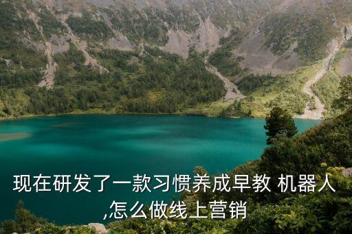 現(xiàn)在研發(fā)了一款習(xí)慣養(yǎng)成早教 機(jī)器人,怎么做線上營(yíng)銷