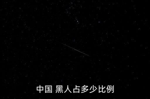 中國 黑人占多少比例