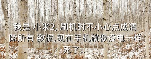 小米 刷機(jī) 丟數(shù)據(jù),小米助手刷機(jī)后數(shù)據(jù)在不在