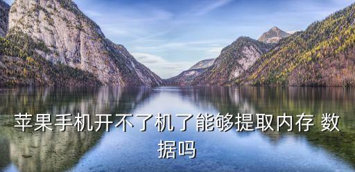 蘋果手機(jī)開(kāi)不了機(jī)了能夠提取內(nèi)存 數(shù)據(jù)嗎