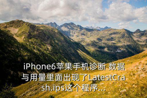  iPhone6蘋果手機(jī)診斷 數(shù)據(jù)與用量里面出現(xiàn)了LatestCrash.ips這個程序...