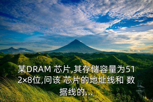 某DRAM 芯片,其存儲(chǔ)容量為512×8位,問該 芯片的地址線和 數(shù)據(jù)線的...