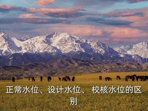 正常水位、設(shè)計(jì)水位、 校核水位的區(qū)別