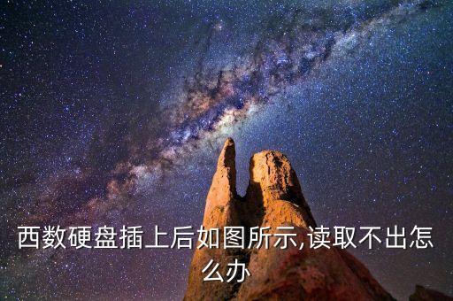西數(shù)硬盤插上后如圖所示,讀取不出怎么辦