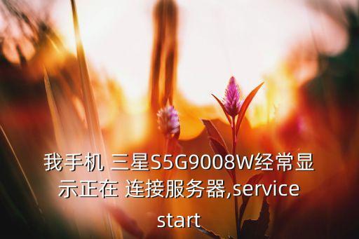 我手機 三星S5G9008W經(jīng)常顯示正在 連接服務(wù)器,servicestart