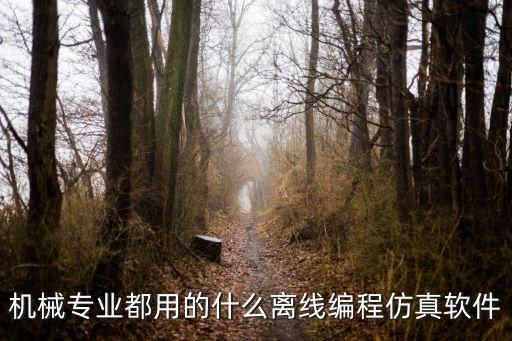 機(jī)械專業(yè)都用的什么離線編程仿真軟件