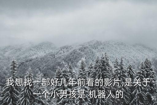 我想找一部好幾年前看的影片,是關(guān)于一個(gè)小男孩是 機(jī)器人的