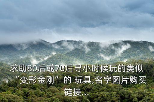 求助80后或70后尋小時候玩的類似“變形金剛”的 玩具,名字圖片購買鏈接...