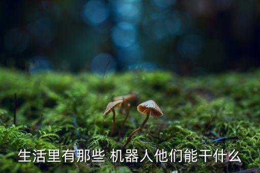 生活里有那些 機(jī)器人他們能干什么
