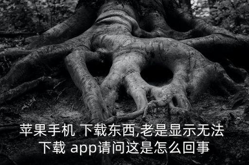 蘋(píng)果手機(jī) 下載東西,老是顯示無(wú)法 下載 app請(qǐng)問(wèn)這是怎么回事