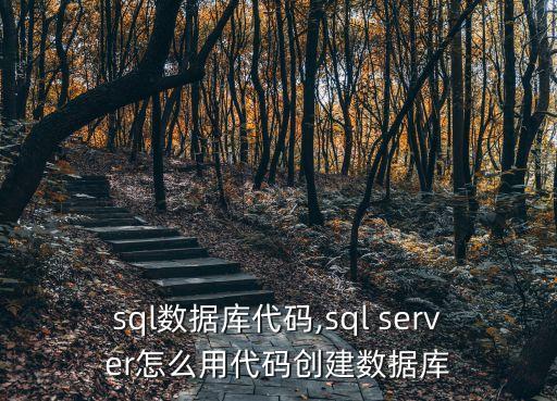 微軟sql數(shù)據(jù)庫代碼,sql server怎么用代碼創(chuàng)建數(shù)據(jù)庫