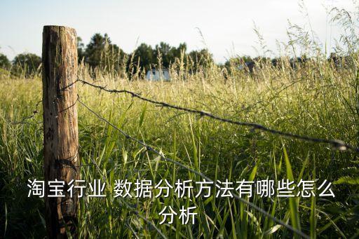  淘寶行業(yè) 數(shù)據(jù)分析方法有哪些怎么分析