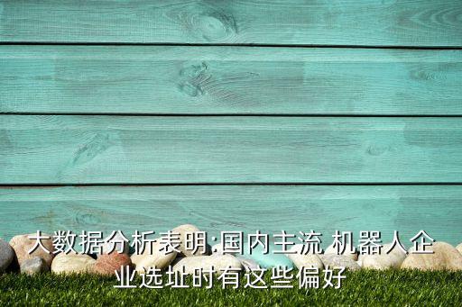 大數(shù)據(jù)分析表明:國內(nèi)主流 機(jī)器人企業(yè)選址時有這些偏好