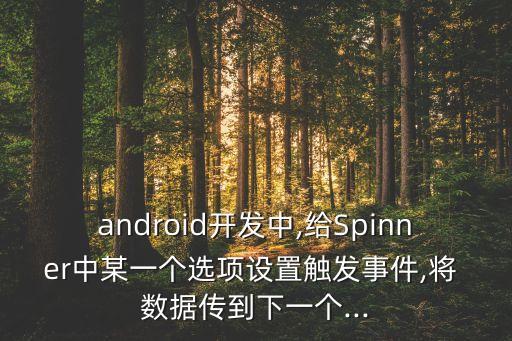 android開發(fā)中,給Spinner中某一個選項設置觸發(fā)事件,將 數(shù)據(jù)傳到下一個...