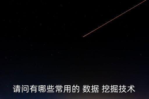 請問有哪些常用的 數(shù)據(jù) 挖掘技術(shù)