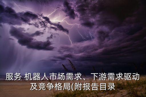 服務(wù) 機(jī)器人市場需求、下游需求驅(qū)動及競爭格局(附報告目錄