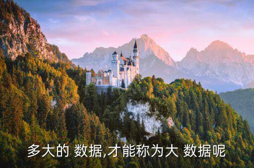 多大的 數(shù)據(jù),才能稱為大 數(shù)據(jù)呢