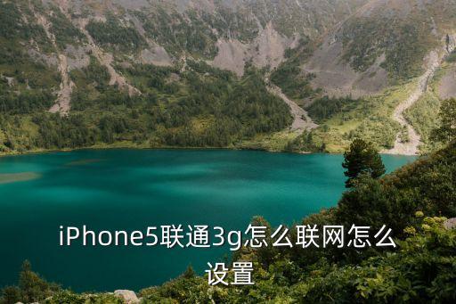 iPhone5聯(lián)通3g怎么聯(lián)網(wǎng)怎么 設(shè)置