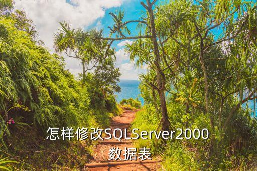 怎樣修改SQLServer2000 數(shù)據(jù)表