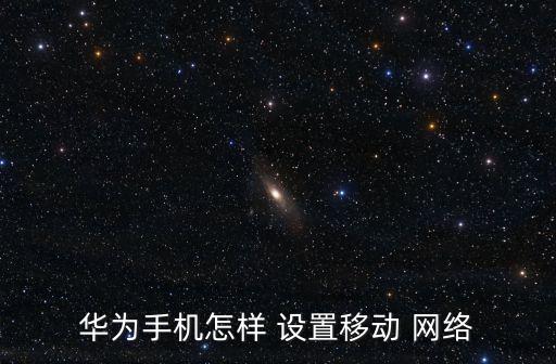 華為手機(jī)怎樣 設(shè)置移動 網(wǎng)絡(luò)