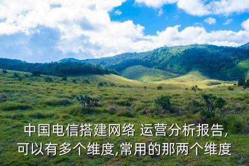  中國電信搭建網(wǎng)絡(luò) 運(yùn)營分析報告,可以有多個維度,常用的那兩個維度