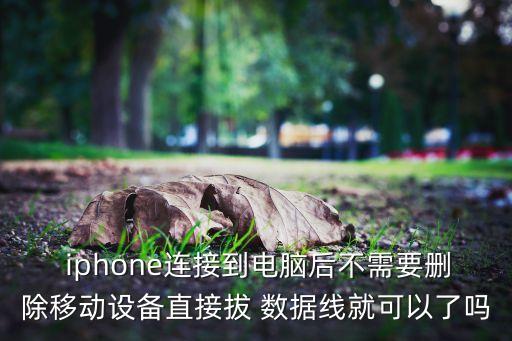 iphone拔數(shù)據(jù)線(xiàn),數(shù)據(jù)線(xiàn)不用的時(shí)候需要拔嗎