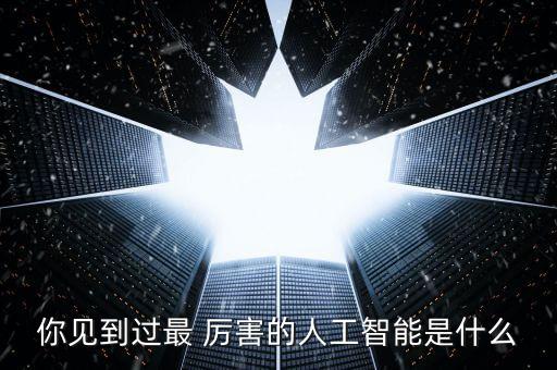 你見(jiàn)到過(guò)最 厲害的人工智能是什么