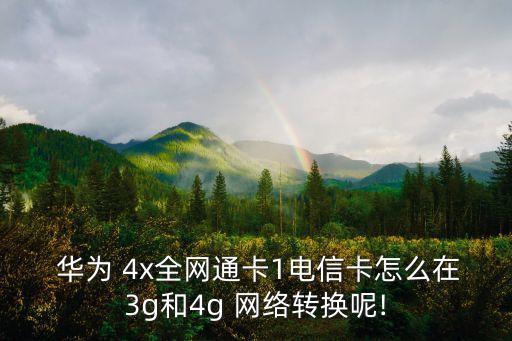  華為 4x全網(wǎng)通卡1電信卡怎么在3g和4g 網(wǎng)絡(luò)轉(zhuǎn)換呢!