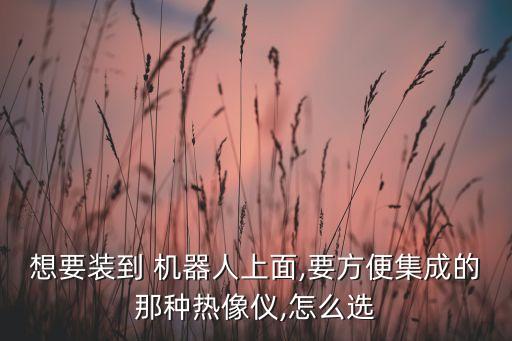 想要裝到 機(jī)器人上面,要方便集成的那種熱像儀,怎么選