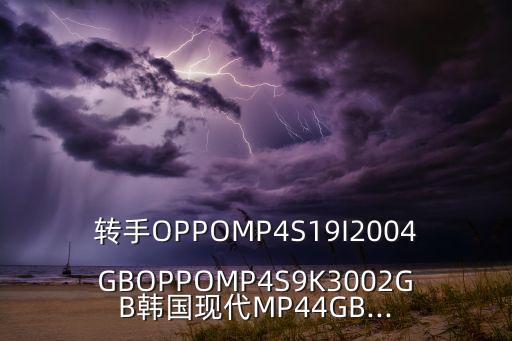 轉(zhuǎn)手OPPOMP4S19I2004GBOPPOMP4S9K3002GB韓國現(xiàn)代MP44GB...