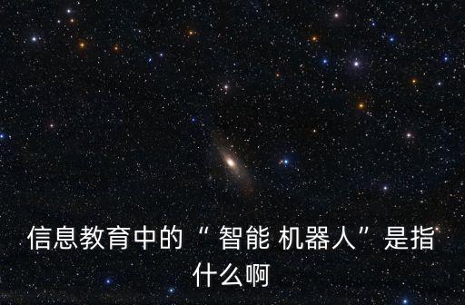 信息教育中的“ 智能 機(jī)器人”是指什么啊