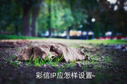  彩信IP應(yīng)怎樣設(shè)置
