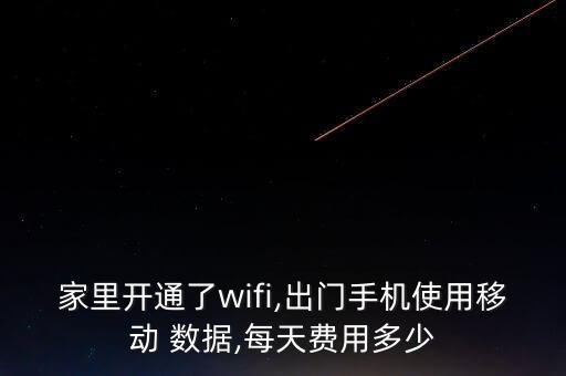 家里開通了wifi,出門手機(jī)使用移動(dòng) 數(shù)據(jù),每天費(fèi)用多少