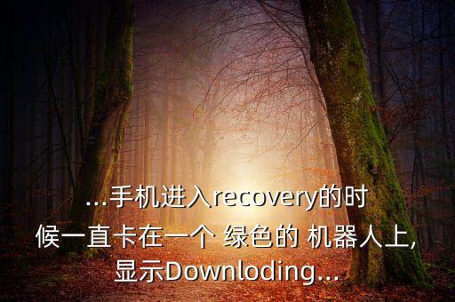 ...手機(jī)進(jìn)入recovery的時(shí)候一直卡在一個(gè) 綠色的 機(jī)器人上,顯示Downloding...