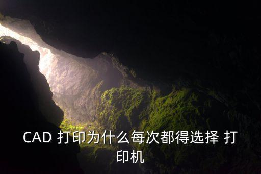 CAD 打印為什么每次都得選擇 打印機(jī)