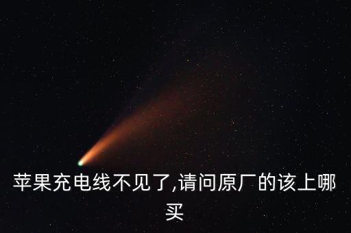 蘋果充電線不見了,請問原廠的該上哪買