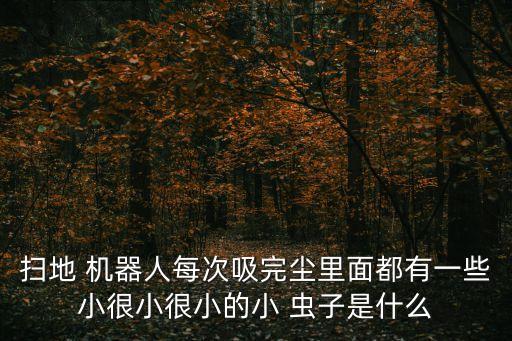 掃地 機器人每次吸完塵里面都有一些小很小很小的小 蟲子是什么