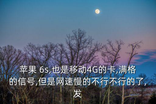 蘋果 6s,也是移動4G的卡,滿格的信號,但是網(wǎng)速慢的不行不行的了,發(fā)