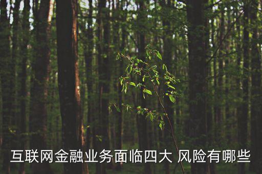 互聯(lián)網(wǎng)金融業(yè)務(wù)面臨四大 風(fēng)險有哪些