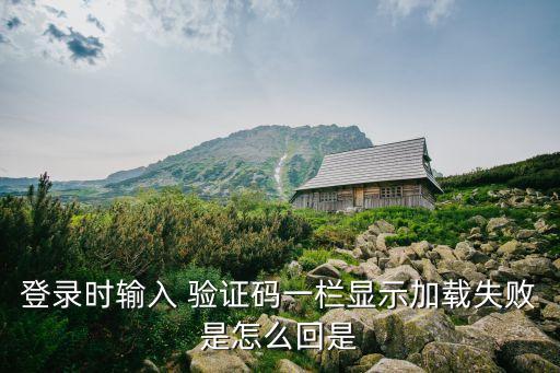 登錄時(shí)輸入 驗(yàn)證碼一欄顯示加載失敗是怎么回是