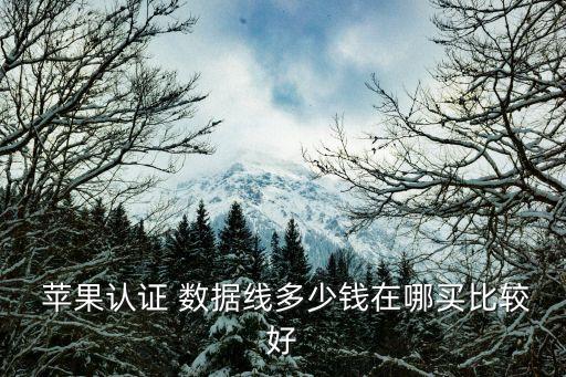  蘋(píng)果認(rèn)證 數(shù)據(jù)線多少錢(qián)在哪買(mǎi)比較好
