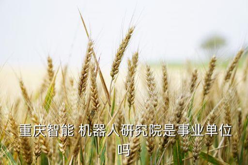  重慶智能 機(jī)器人研究院是事業(yè)單位嗎