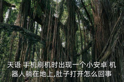 天語 手機刷機時出現(xiàn)一個小安卓 機器人躺在地上,肚子打開怎么回事