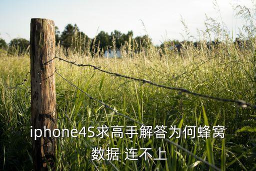 iphone4S求高手解答為何蜂窩 數(shù)據(jù) 連不上