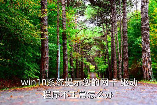  win10系統(tǒng)提示您的網(wǎng)卡 驅動程序不正常怎么辦