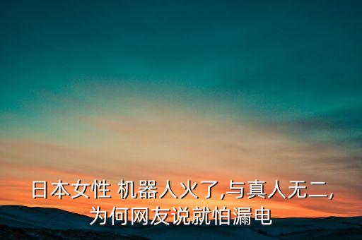 日本女性 機(jī)器人火了,與真人無二,為何網(wǎng)友說就怕漏電